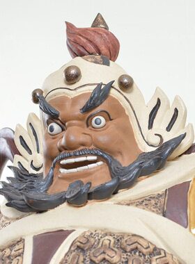 家居玄关博古架中式礼品乔迁新居石湾陶瓷公仔大号门神商务摆件