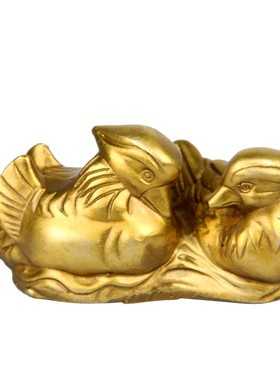 铜鸳鸯戏水摆件 铜鸳鸯摆件 铜心形鸳鸯摆件 同行鸳鸯摆件