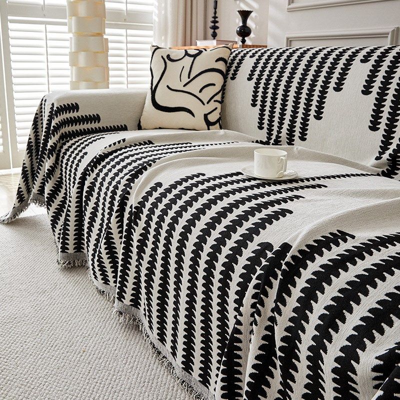 雪尼尔线条沙发巾现代防滑简约沙发盖布一片式全盖沙发垫沙发套罩,淘宝优惠券,粉丝福利购,淘宝优惠卷