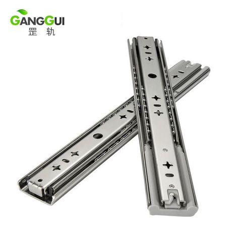 罡轨53宽阻尼缓冲滑轨 重型滑轨 储物柜全拉伸重型抽屉缓冲导轨 - 图2