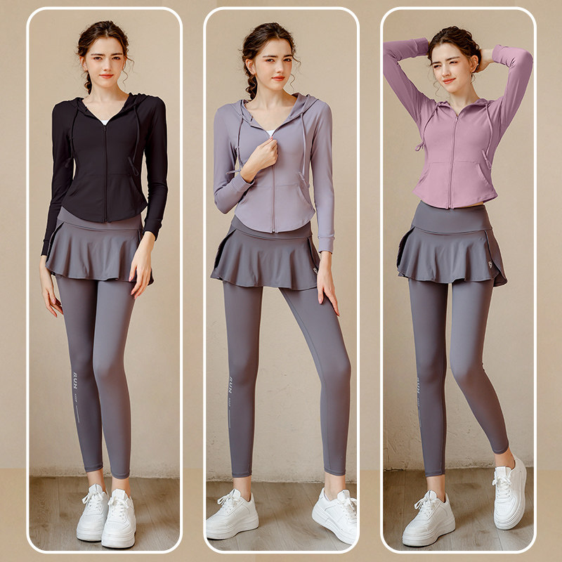 瑜伽服女套装秋新款健身房训练晨跑步服普拉提运动外套专业健身服,淘宝优惠券,粉丝福利购,淘宝优惠卷