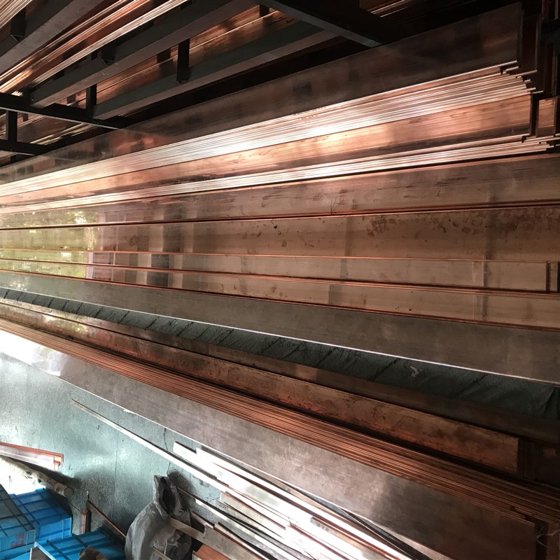 T2T3红铜材紫i铜排镀锡铜排TMY母线排加工打孔接地铜排厚1.5-12mm - 图0