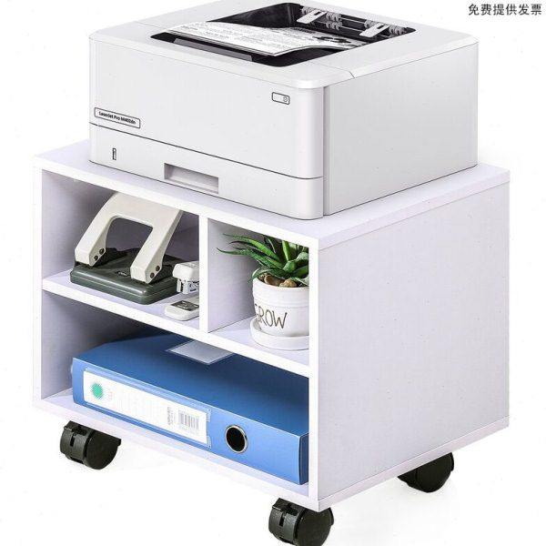 木质储物矮柜办公打印机柜底座桌边收纳文件柜可移动,淘宝优惠券,粉丝福利购,淘宝优惠卷
