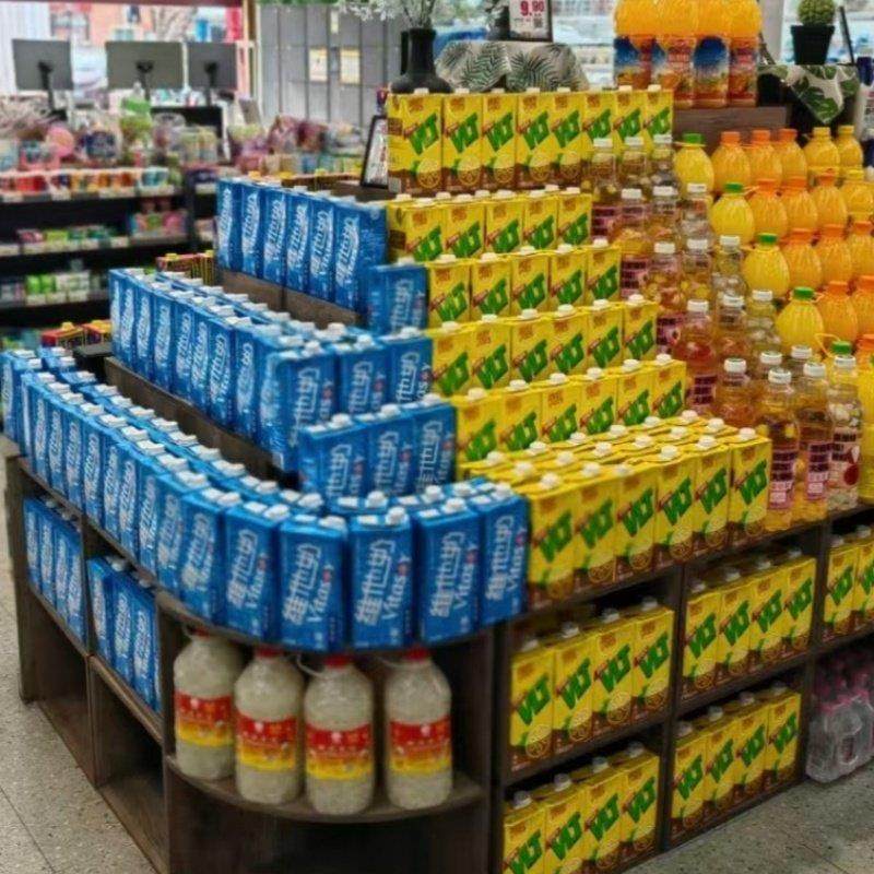 超市木盒陈列促销端架延伸端道具陈列设计方案堆头原木货架定制盒,淘宝优惠券,粉丝福利购,淘宝优惠卷