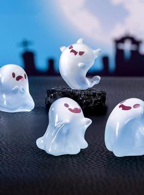 夜光摆件发光蓝色小幽灵恶魔 万圣节桌面迷你装饰品 儿童节日礼物