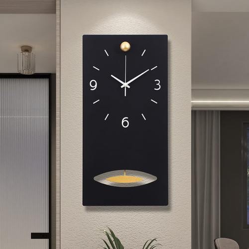 时钟挂钟客厅现代简约长型极简家用挂表时尚竖款网红创意轻奢钟表 - 图2