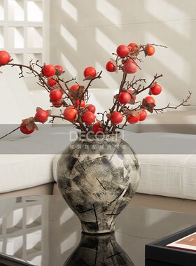 邸高家居 新中式客厅茶几茶具托盘手工花器牛运亨通装饰摆件饰品