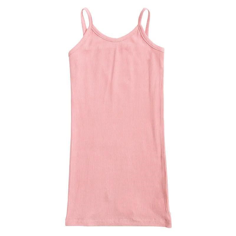 2023夏女童吊带裙修身中长款连衣裙宝宝包臀内搭打底背心裙子透气 - 图2