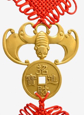 黄铜蝙蝠福鼠吊金钱客厅挂件摆件蝙蝠寓意化横梁卧室门厅招财摆件