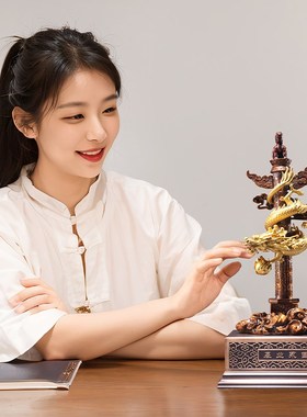 朱炳仁铜 基业永固摆件玄关客厅装饰开业办公室送礼乔迁礼物