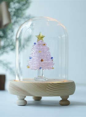 淄博琉璃手作绕丝圣诞树桌面摆件氛围感家居装饰品圣诞节生日礼物