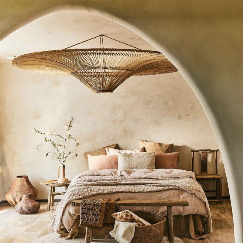 侘寂风吊灯复古高端酒店民宿客厅卧室装饰东南亚风格藤编灯具,淘宝优惠券,粉丝福利购,淘宝优惠卷