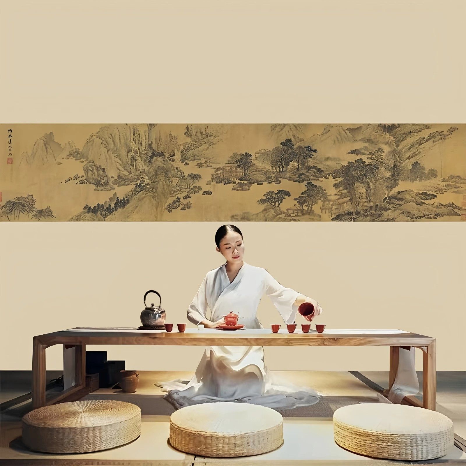 宋氏美学山水背景墙壁布墙纸中式3d客厅装饰壁纸卧室包厢墙布壁画,淘宝优惠券,粉丝福利购,淘宝优惠卷