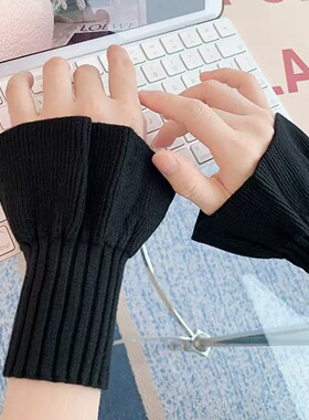 【官方正品】花边毛线假袖口手套