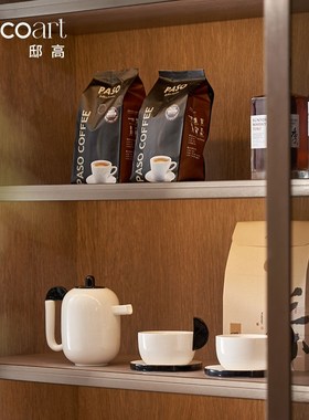 邸高家居 咖啡厅主题/迷你咖啡店吧台收银台背景柜氛围装饰摆件
