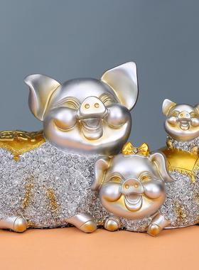 招财金猪年开 运摆件家居装客厅饰品创意电视柜酒柜婚庆开 业礼品