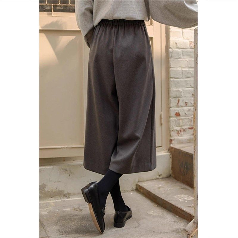 毛呢八分阔腿裤女士秋冬新款高腰加厚直筒裤小个子宽松七分呢子裤,淘宝优惠券,粉丝福利购,淘宝优惠卷