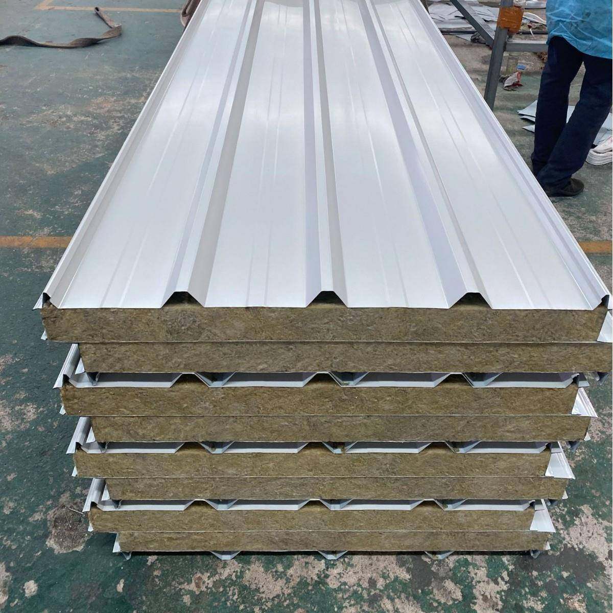 50mm岩棉夹芯瓦厂房屋顶彩钢夹芯瓦源头工厂镀铝锌彩钢板阻燃隔热,淘宝优惠券,粉丝福利购,淘宝优惠卷