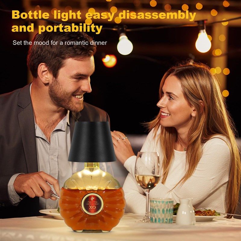 充电氛围灯台灯床头灯插入式酒瓶灯三色调酒吧灯创意便携小夜灯,淘宝优惠券,粉丝福利购,淘宝优惠卷