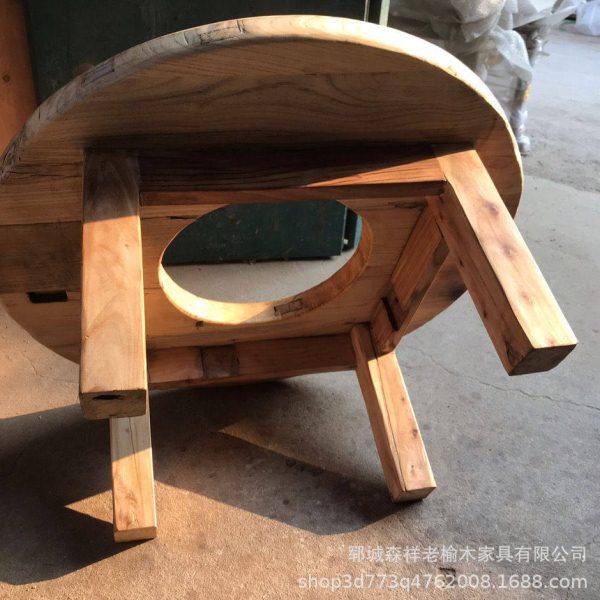 老榆木茶桌茶几旧门板榆木圆桌老榆木禅意茶台矮茶桌围炉桌火锅店,淘宝优惠券,粉丝福利购,淘宝优惠卷