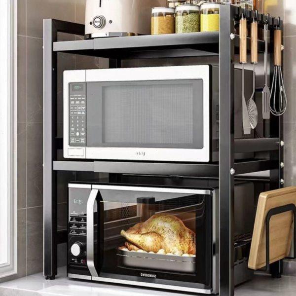 加厚台面厨房微波炉置物架伸缩桌面多层电饭煲烤箱家用收纳神器,淘宝优惠券,粉丝福利购,淘宝优惠卷