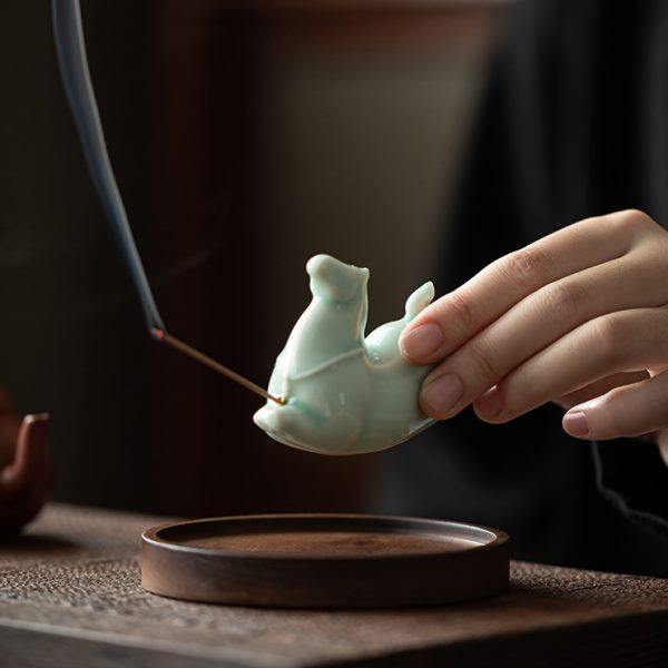 创意香薰炉陶瓷马到成功香炉香座线香插茶道茶室客厅家用香道摆件,淘宝优惠券,粉丝福利购,淘宝优惠卷