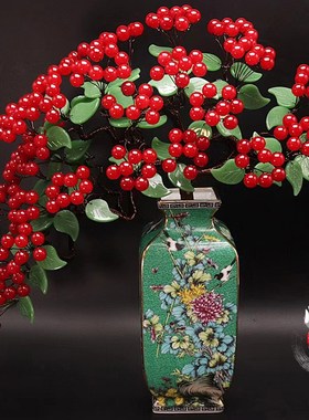 天然紫水晶原石发财树居家客厅创意装饰品陶瓷摇钱树办公室摆件