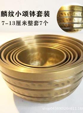 尼泊尔手工颂钵铜磬 西藏佛音碗冥想瑜伽疗愈静心佛音钵摆件