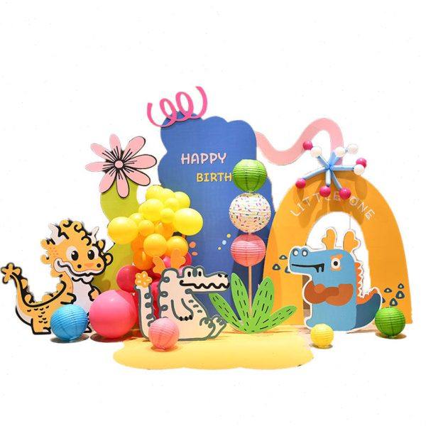 多巴胺龙宝周岁宴生日场景布置男女孩百日百岁布置装饰背景墙kt板,淘宝优惠券,粉丝福利购,淘宝优惠卷