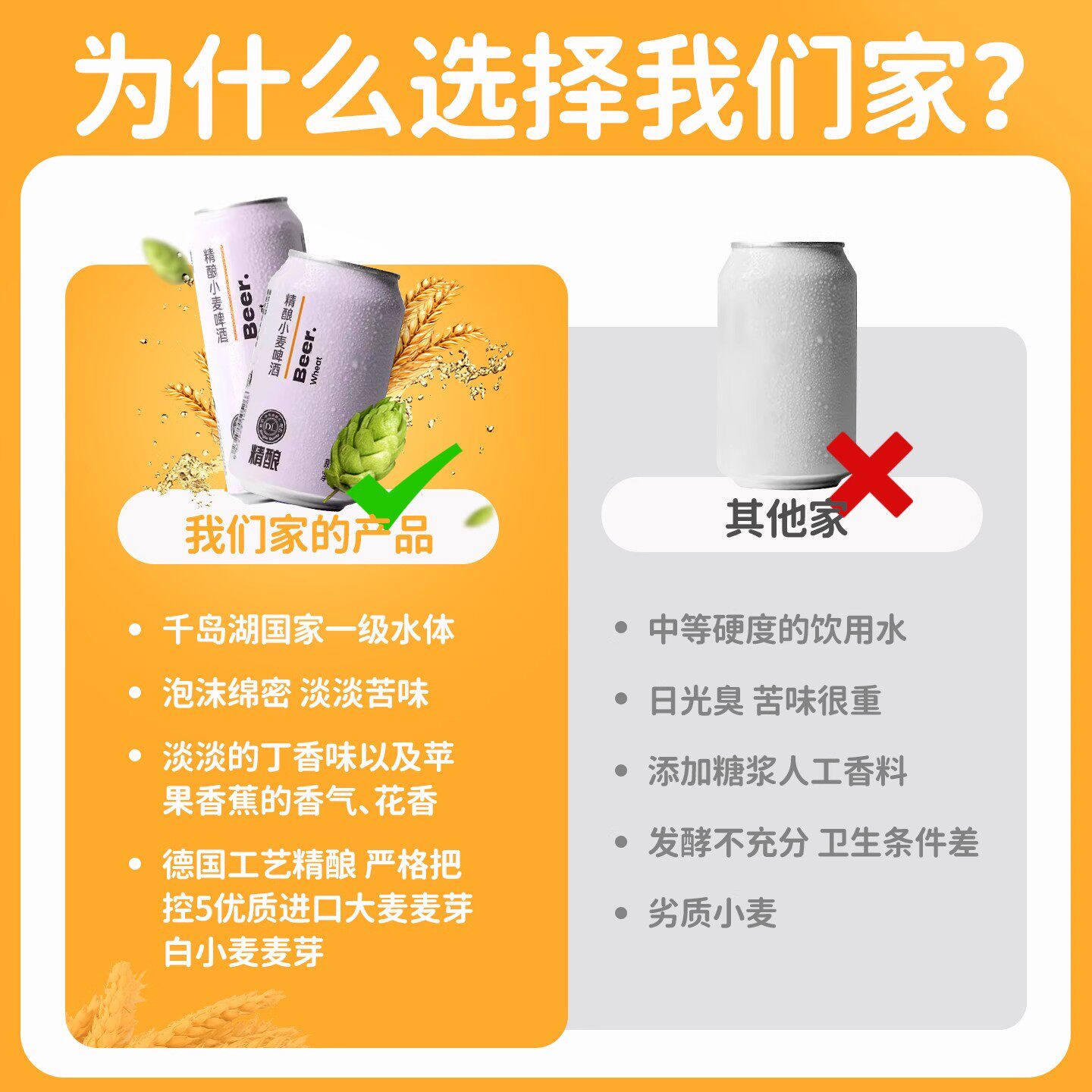 胖东来精酿小麦啤酒330ml*24罐整箱装 胖东来超市啤酒正品保证