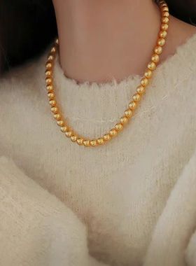 女王空间施家珠南洋金色轻奢气质款项链高贵宴会配饰时尚颈链