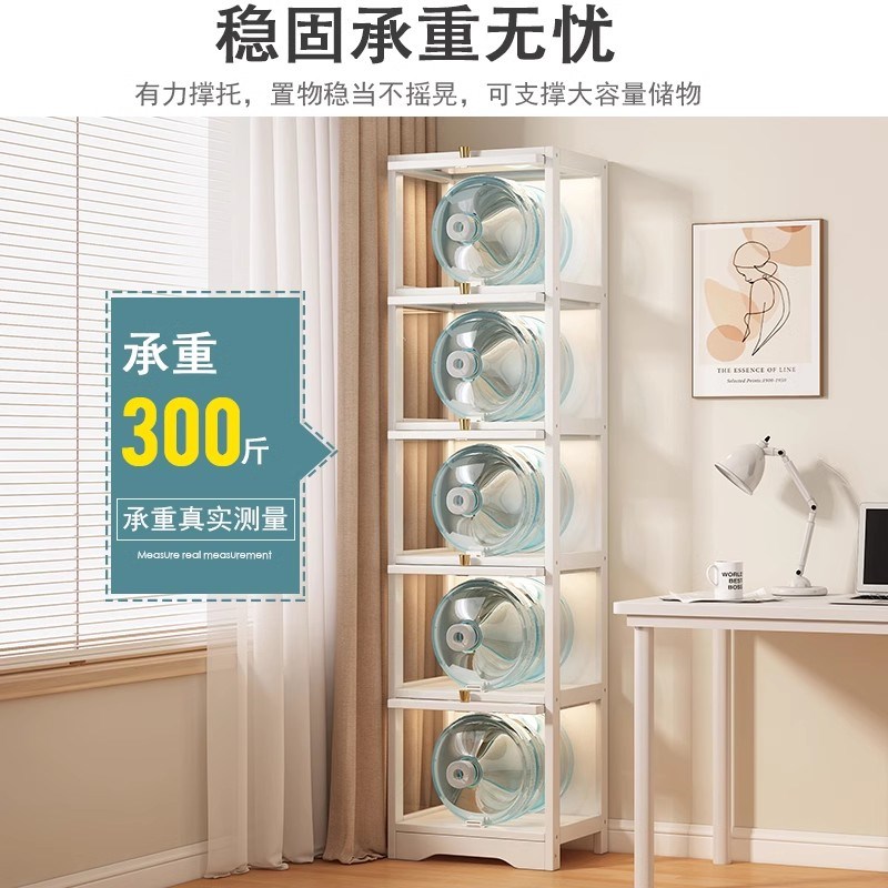 书架带门置物架落地亚克力书柜家用客厅靠墙边展示柜储物柜夹缝柜 - 图2