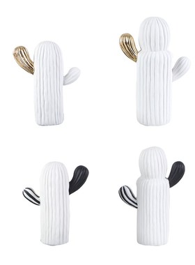 仙人掌艺术品现代客厅茶几玄关软装样板房售楼部饰品