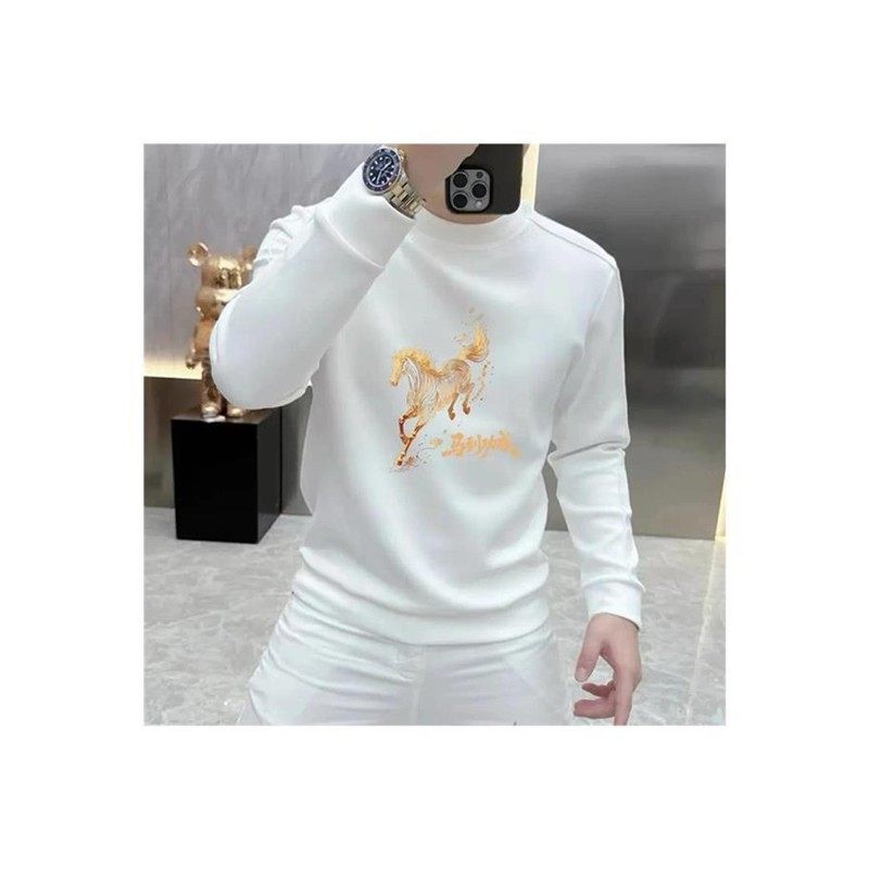 青云衣阁轻奢g专j柜男士重磅棉T时尚百搭休R闲套头圆领长袖,淘宝优惠券,粉丝福利购,淘宝优惠卷