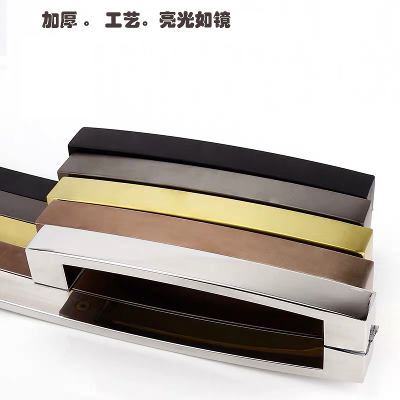 浴室推拉门拉手玻璃门不锈钢把手淋浴房L型拉手大门方管拉手 - 图3