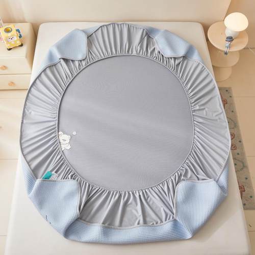 2025新款凉感因子A类母婴级凉感丝豆豆席三件套床单床笠 - 图1