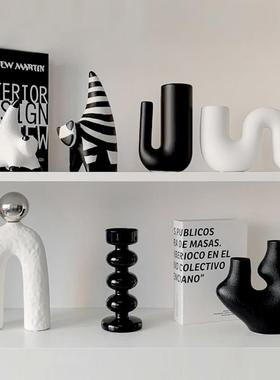 诧寂风陶瓷异形装饰品摆件现代客厅书柜酒柜抽象创意小摆设