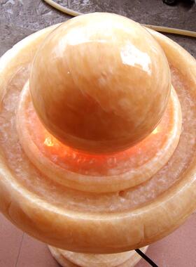 简约现代 工艺品转动球流水球流水喷泉中式客厅摆件家居装饰品