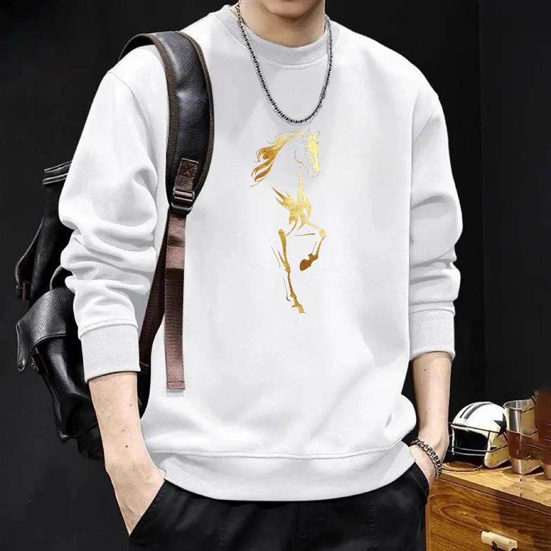 青云衣阁潮流时尚秋冬新款马年长袖圆领套头厚棉T印花男时尚上衣,淘宝优惠券,粉丝福利购,淘宝优惠卷