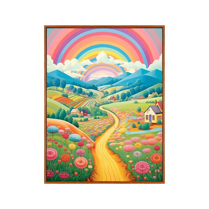 世界数字油画di油彩画手工解压填色风景颜料涂鸦手绘丙烯画,淘宝优惠券,粉丝福利购,淘宝优惠卷