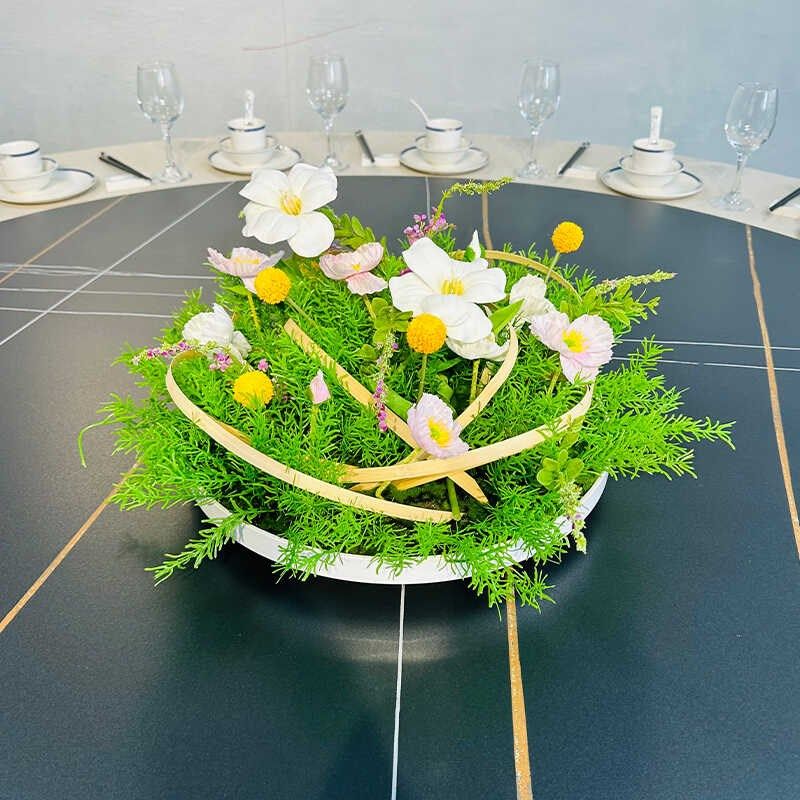 酒店餐桌摆仿真假摆设大圆桌中间包厢转盘装饰,淘宝优惠券,粉丝福利购,淘宝优惠卷