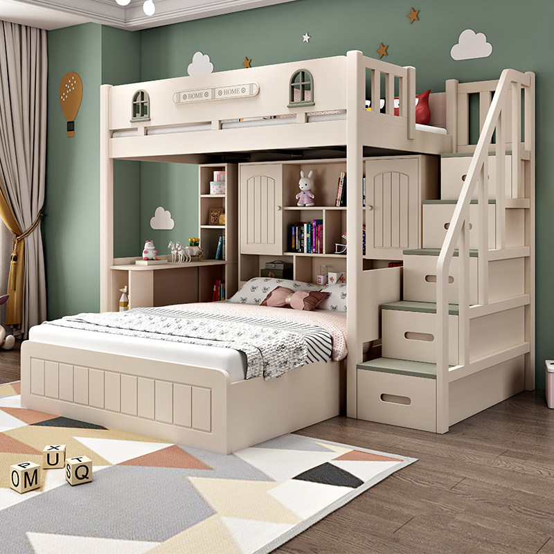 儿童床高低床层床两层错位型上下床交错式子母床小户型床,淘宝优惠券,粉丝福利购,淘宝优惠卷