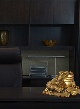 大号纯铜金蟾招财摆件蟾蜍不叼钱家居客厅玄关办公室商务开业礼品