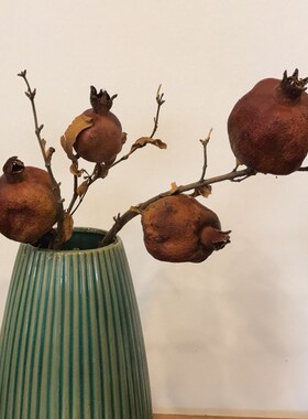 清供石榴风干小石榴晒干石榴摆盘婚喜供果干果天然酸石榴多子摆件