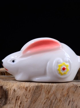 生肖家居创意酒柜电视柜小摆件生日礼品可爱陶瓷兔子结婚礼物摆设