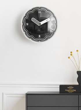 免打孔家用客厅创意泡泡挂钟2023新款墙面装饰品时钟桌面摆件钟表