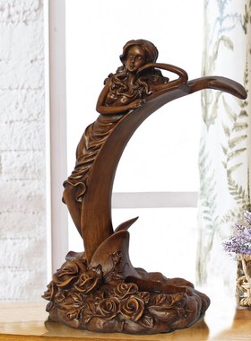 创意红酒架摆件客厅酒柜装饰品葡萄酒架欧式摆设美女酒托乔迁礼物