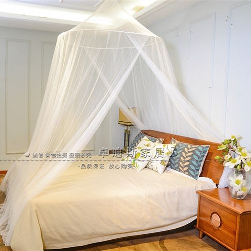超大号圆顶家用蚊帐高端卧室简易双开门免打孔安装易拆洗吊挂床幔 - 图1