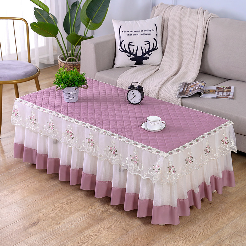 茶几罩全包防滑桌布现代蕾丝客厅家用长方形防尘垫布艺盖巾,淘宝优惠券,粉丝福利购,淘宝优惠卷