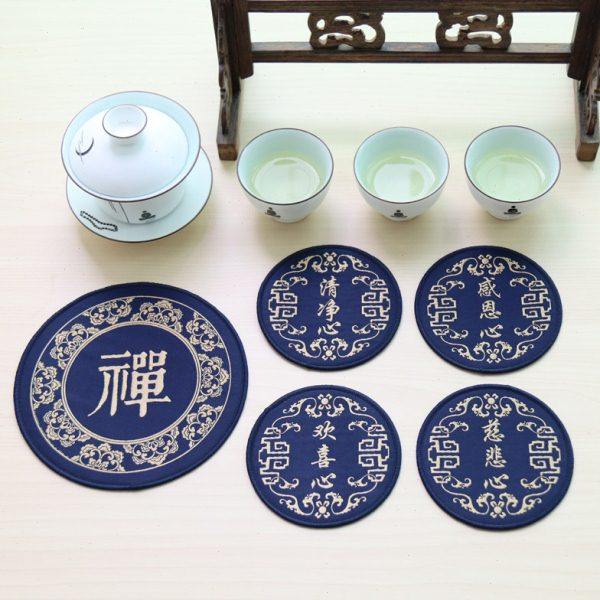 文化创意杯垫隔热茶壶餐垫禅意茶道布垫生活用品中式织绣工艺礼品,淘宝优惠券,粉丝福利购,淘宝优惠卷